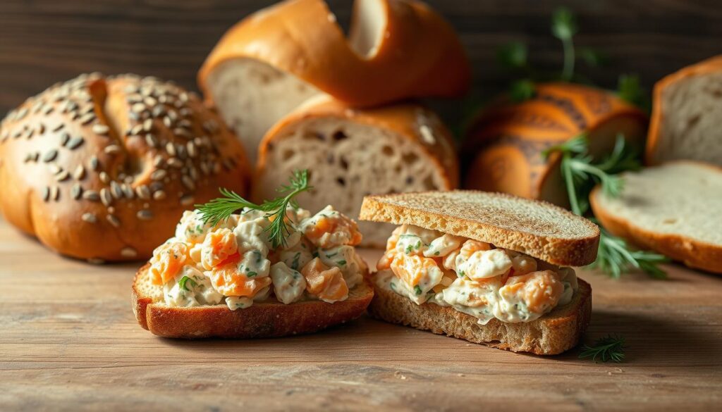 Salmon Fresh Salad Sandwich Bread Selection Salmon Fresh Salad Sandwich Bread Selection
